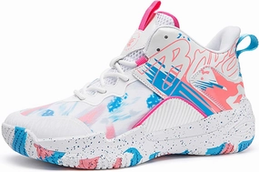 Men's Basketball Shoes Anti-Slip and Wear-Resistant Soles Running Shoes Graffiti Design Fashionable Sports Shoes