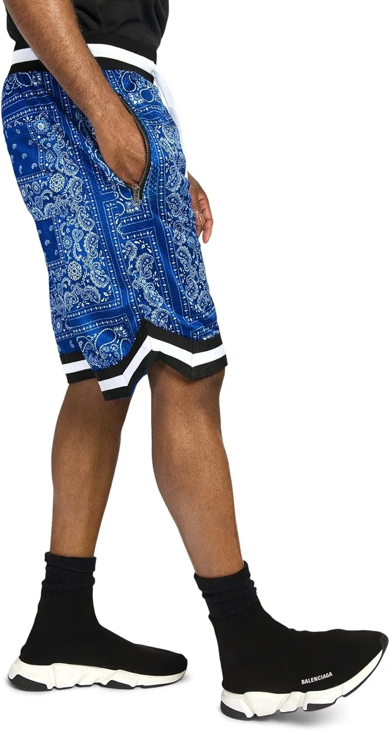 Men's Drawstring Waistband Athletic Basketball Track Shorts