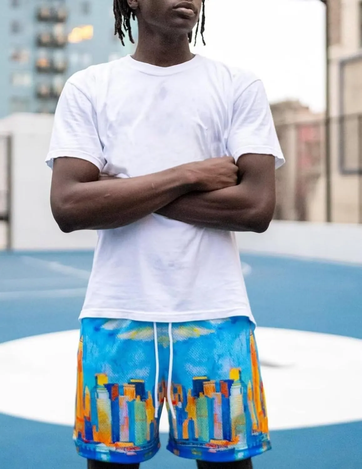 Men’s Mesh Basketball Graphic Print Breathable Athletic Shorts Running Gym Outdoor Casual Wear