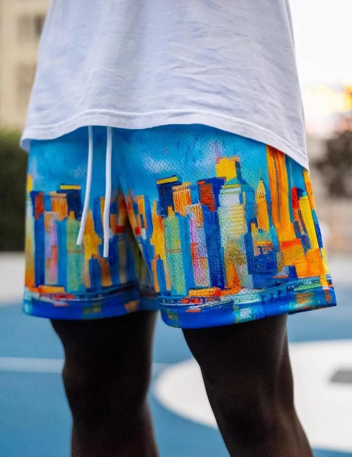 Men’s Mesh Basketball Graphic Print Breathable Athletic Shorts Running Gym Outdoor Casual Wear