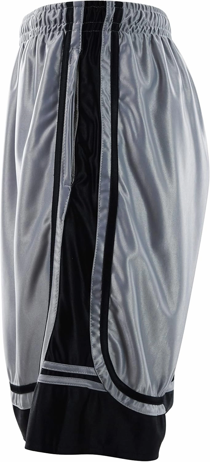 Mens Gym Training Basketball Shorts with Zippered Pockets