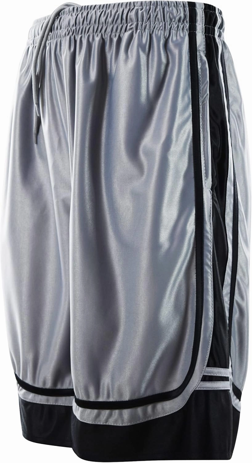Mens Gym Training Basketball Shorts with Zippered Pockets