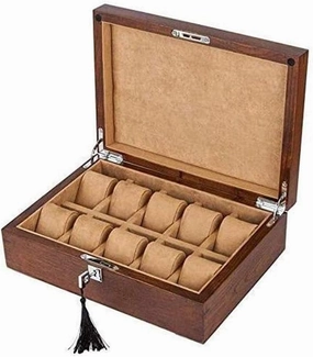 Mens Jewellery Box Jewelry Box Solid Wood Watch Box Storage Box Pure Solid Wood Watch Collection Box Wooden Display Box with Lock (Color : a) Vision Octopus feet Watch Gift Box