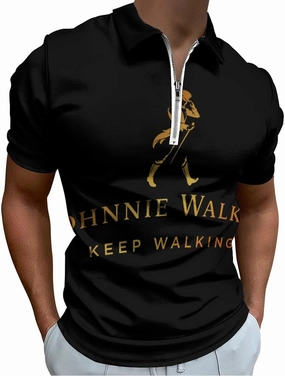 Mens Polo Shirts Performance Short Sleeve Golf Shirt Moisture Wicking Athletic Casual Collared T-Shirt