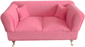 MERIGLARE 1:6 Sofa Miniature Furniture,Dollhouse Bedroom Decor,Living Room Ornaments, Jewelry Box Organizer for 12inch Dolls Action Figures Accessory, Two Person Sofa