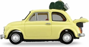Metal Die Cast Toy Cars 1/64 for Tomica 05 Unlimited Fiat Yellow Compact Portable and Collectible Car Model for Home Or Office Décor
