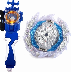 Metal Fusion Games Blade Toy Set Sparking Launcher Grip Bey Battling Top Burst DB Booster B-189 Guilty Longinus.Kr.MDs-2 Left and Right Launcher Play Blades Game Set Gift for Boy Kids 8-12 