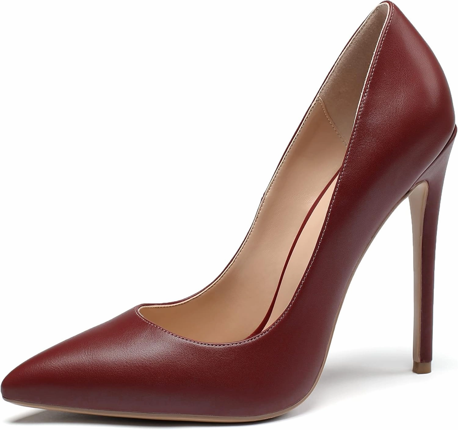 Mettesally Women's High Heel Pumps Pointed Toe Stiletto Heels Slip On Office Party Dress Shoes