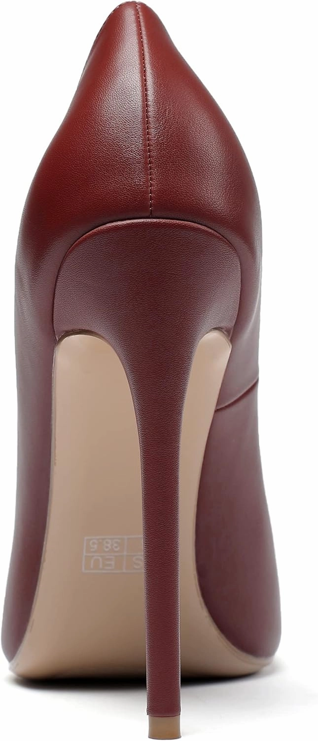 Mettesally Women's High Heel Pumps Pointed Toe Stiletto Heels Slip On Office Party Dress Shoes