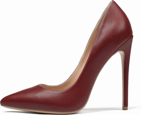Mettesally Women's High Heel Pumps Pointed Toe Stiletto Heels Slip On Office Party Dress Shoes