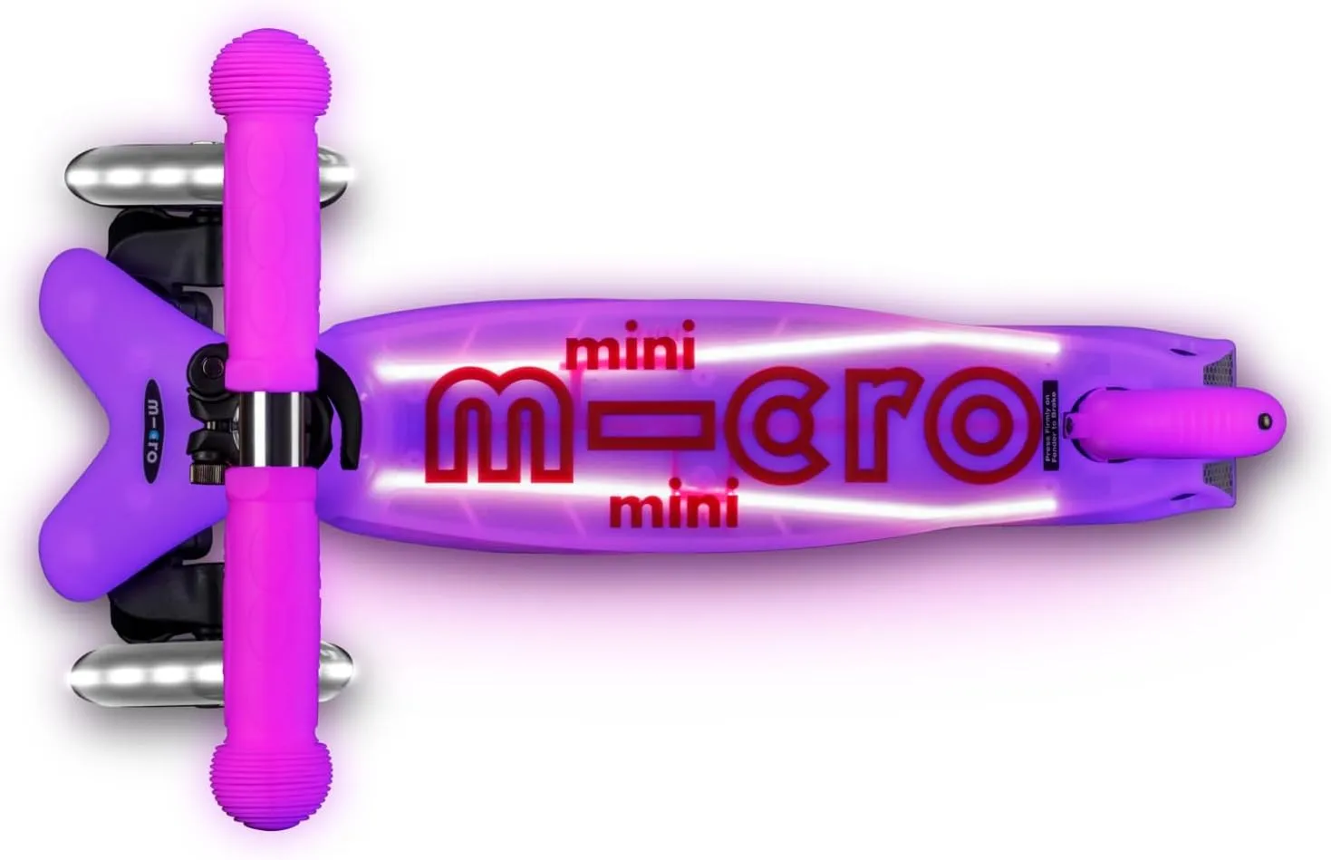 Micro Kickboard | Mini Deluxe Glow Plus LED Scooter | Adjustable Handlebar | Lean-to-Steer | Lightweight | Three-Wheeled | Kids Ages 2-5 yrs
