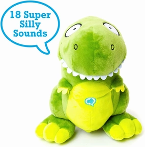 Mighty Mojo Silly Sounds Plush Talking Stuffed Animal - Makes Over 20 Silly Sounds - Burps, Farts and Roars - 10 Inches (Dinosaur)
