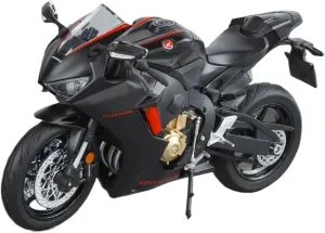 Mini Simulation Motorcycle Toys 1: 9 for Honda CBR1000 Dual R Simulation Micro Alloy Motorcycle Toys with Lights and Shock Absorbers Adult for Boys(Black)