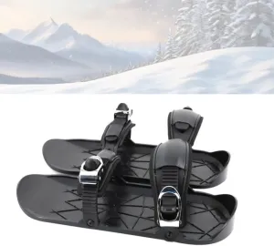 Mini Ski Skates for Snow Winter Portable Snowblades Skis Shoes Adjustable Ice Skates for Snow Winter Sports