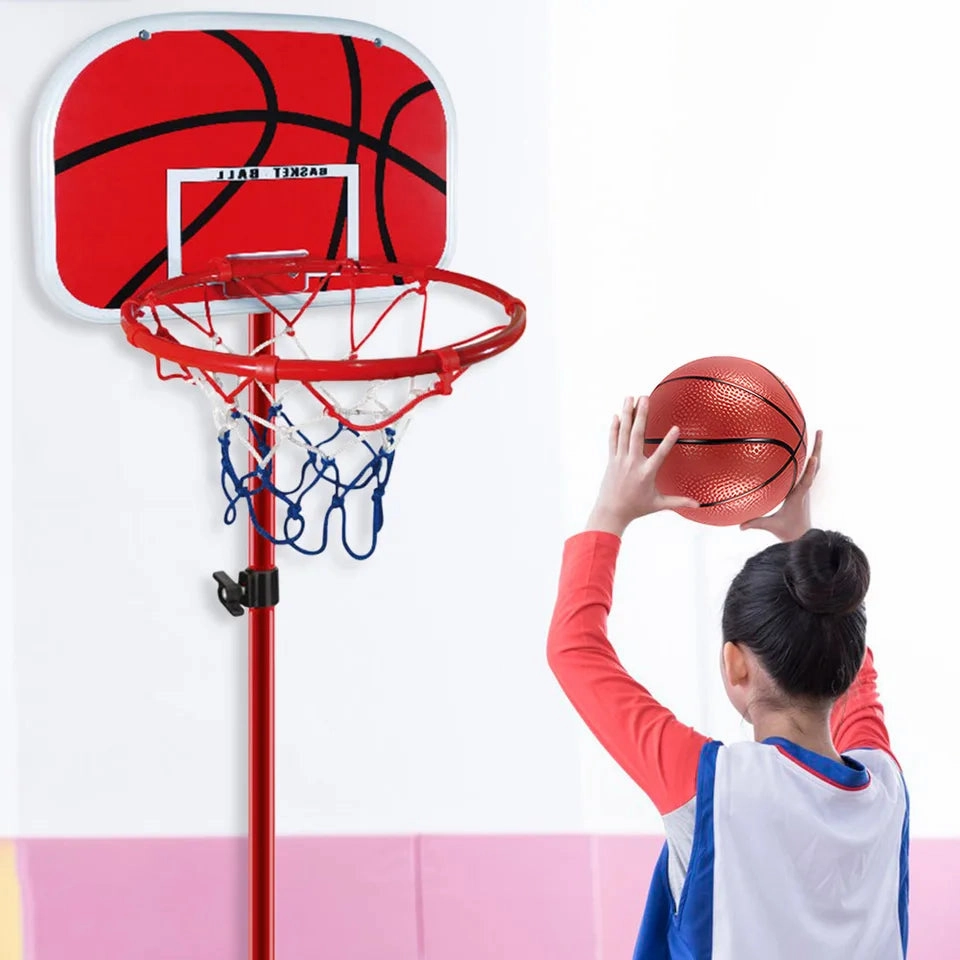 Mini Basketball HoopBall and Pump Portable Basketball Hoop Basketball Hoop Set Indoor Outdoor Play for Kids