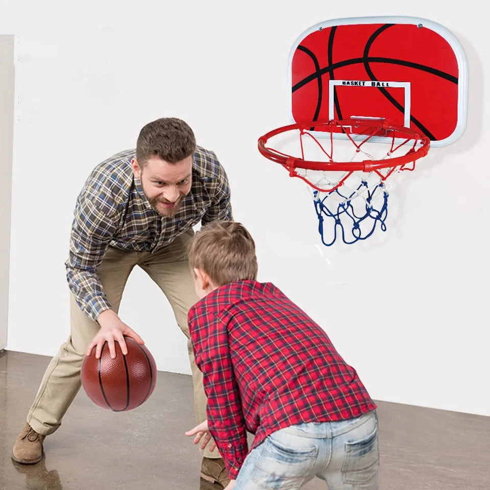 Mini Basketball HoopBall and Pump Portable Basketball Hoop Basketball Hoop Set Indoor Outdoor Play for Kids