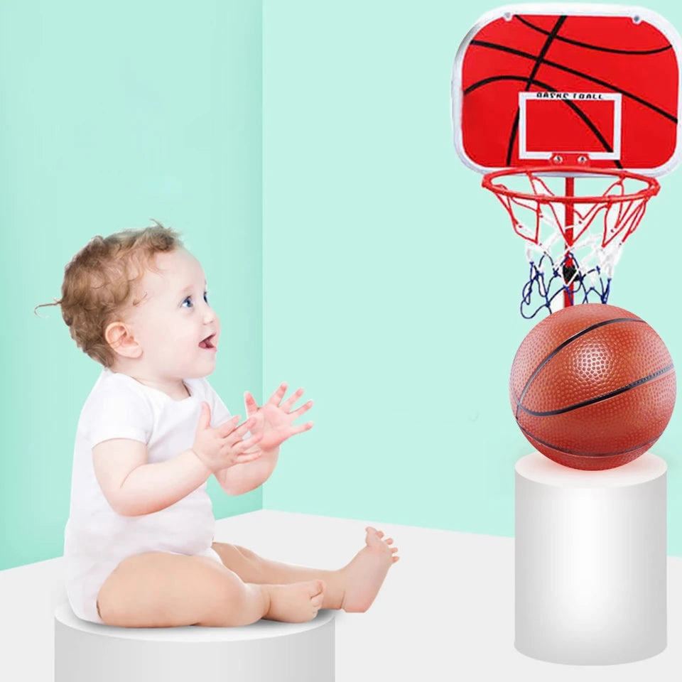Mini Basketball HoopBall and Pump Portable Basketball Hoop Basketball Hoop Set Indoor Outdoor Play for Kids