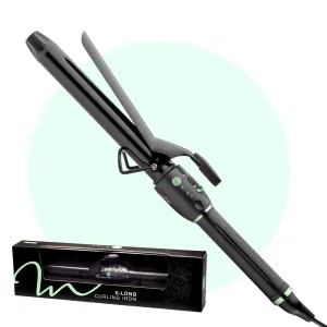 MINT Professional Extra Long Hair Curling Iron 1 inch | 2-Heater Ceramic Long Barrel Curling Iron | 1 Inch Curling Iron Hair Curler for Small to Medium Curls | International Dual Voltage