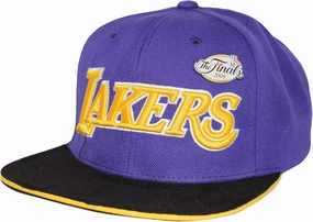 Mitchell & Ness Los Angeles Lakers Pinned Snapback Adjustable Cap, Purple