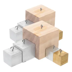 Mobestech 10pcs Metal Density Cubes for Science Education Element Cube Set with Hooks for Classroom Demonstrations