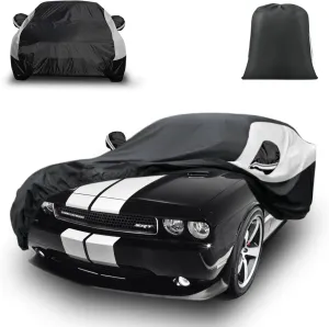 MOHANO Car Cover Fit for 2008-2023 Dodge Challenger, 6 Layers Indoor/Outdoor Full Car Cover with Straps, Storage Bag, All Weather DustProof Rain Sun UV Protection for Automobiles