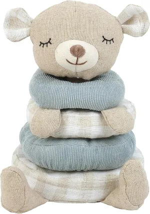 MON AMI Petit Bear Soft Plush Stacking Toy – 7”, Early Development STEM Montessori Toys, Sensory Development Toys, Encourage Hand-Eye Coordination