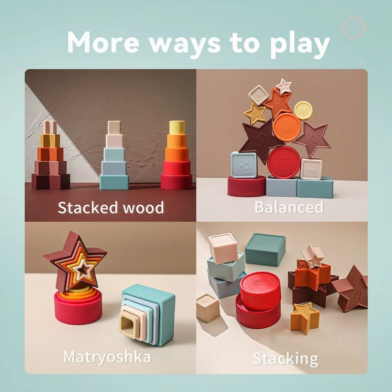 Montessori Silicone Stacking Toy
