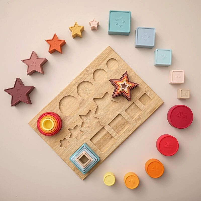 Montessori Silicone Stacking Toy