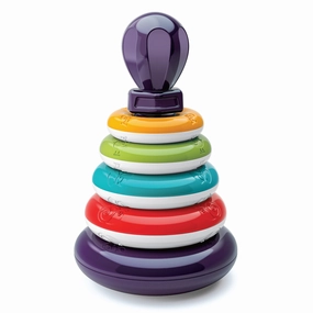 Moon -  Ring Tower-Educational Tumbler Stacking Toy ,7 Pcs - Multicolour