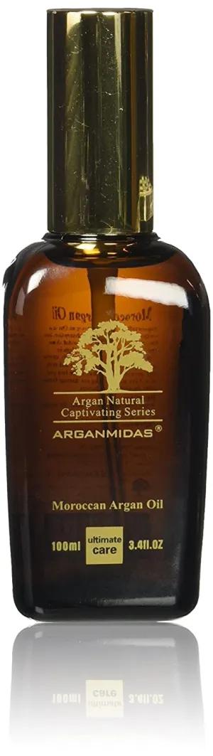 Moroccan Argan Oil 100ml Perfect for Leave in Treatment & Conditioner ALSO for Face and Body- Wonderful Anti Aging, Anti Wrinkle Beauty Secret,