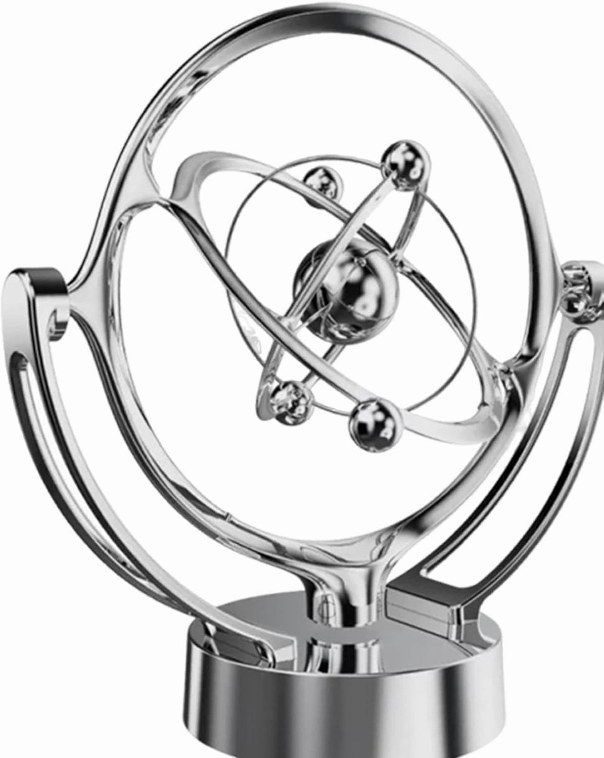 Motion Desktop Toy Decoration Versatile Decorative Portable Balance Sculpture Machine for Shelf Party Gift Living Room, Silver