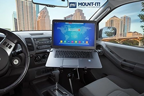 Mount-It! Laptop Vehicle Mount, No-Drill Computer Seat Mount, Full Motion Adjustable Design for Auto, Truck, Car, Van Use