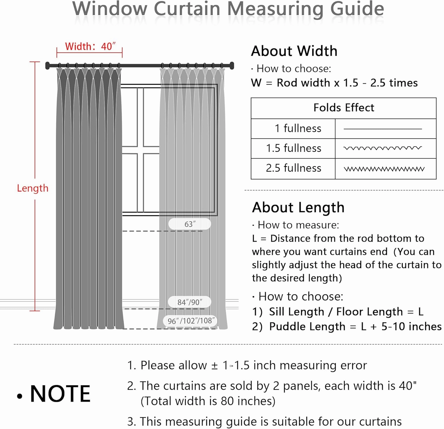 MYSKY HOME Dusty Blue Curtains 84 Inches Long for Bedroom, Pinch Pleated Semi Sheer Soft Cotton Window Curtains Set for Living Room Back Tab Drapes Country Curtain, 40" x 84", Dusty Blue, 2 Panels