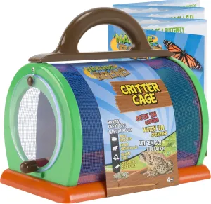 Nature Bound Toys Critter Cage Bug Catcher and Habitat Kit, Insect Netting, and Activity Booklet, Green, for Kids, 8.5" x 5.75" x 8", Indoor and Outdoor Use