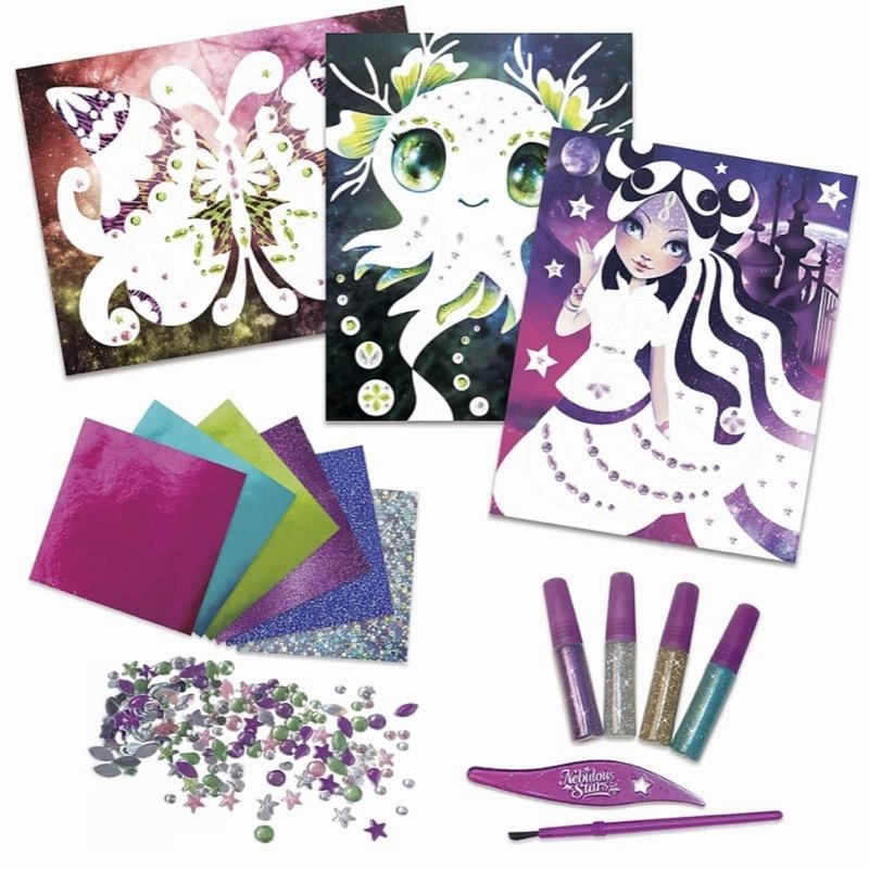 Nebulous Stars - Glitter & Foil Art