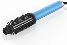 Negative Ion Thermal Brush, Dual Voltage Heated Round Brush for Worldwide Use, Fast Heating Curling Iron for Blowout Look, 4 Temp Settings for Curls and Voluminous Hair
