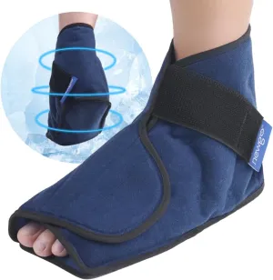NEWGO Ice Packs Foot Surgery Reusable, Ankle Ice Pack Iced Foot Wrap for Achilles Tendon, Bunion Surgery for Ankle Heel Pain Relief - Blue