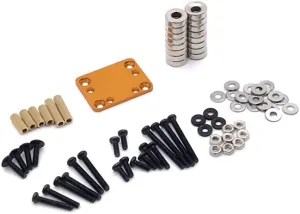 NORMICHIC RC Car Shell Modified Fixed Mount Upgrade Kit for 1/28 WLtoys K969 K979 K989 K999 P929 P939 284131 Kyosho Mini-Q Series (Gold)