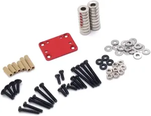 NORMICHIC RC Car Shell Modified Fixed Mount Upgrade Kit for 1/28 WLtoys K969 K979 K989 K999 P929 P939 284131 Kyosho Mini-Q Series (Red)