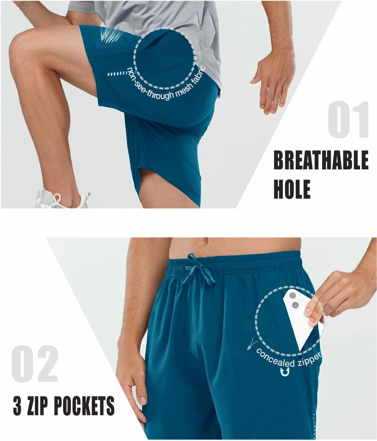 NORTHYARD Men's Gym Shorts 7 Inch Quick Dry Running Shorts Lightweight Athletic Workout Training Sports Shorts