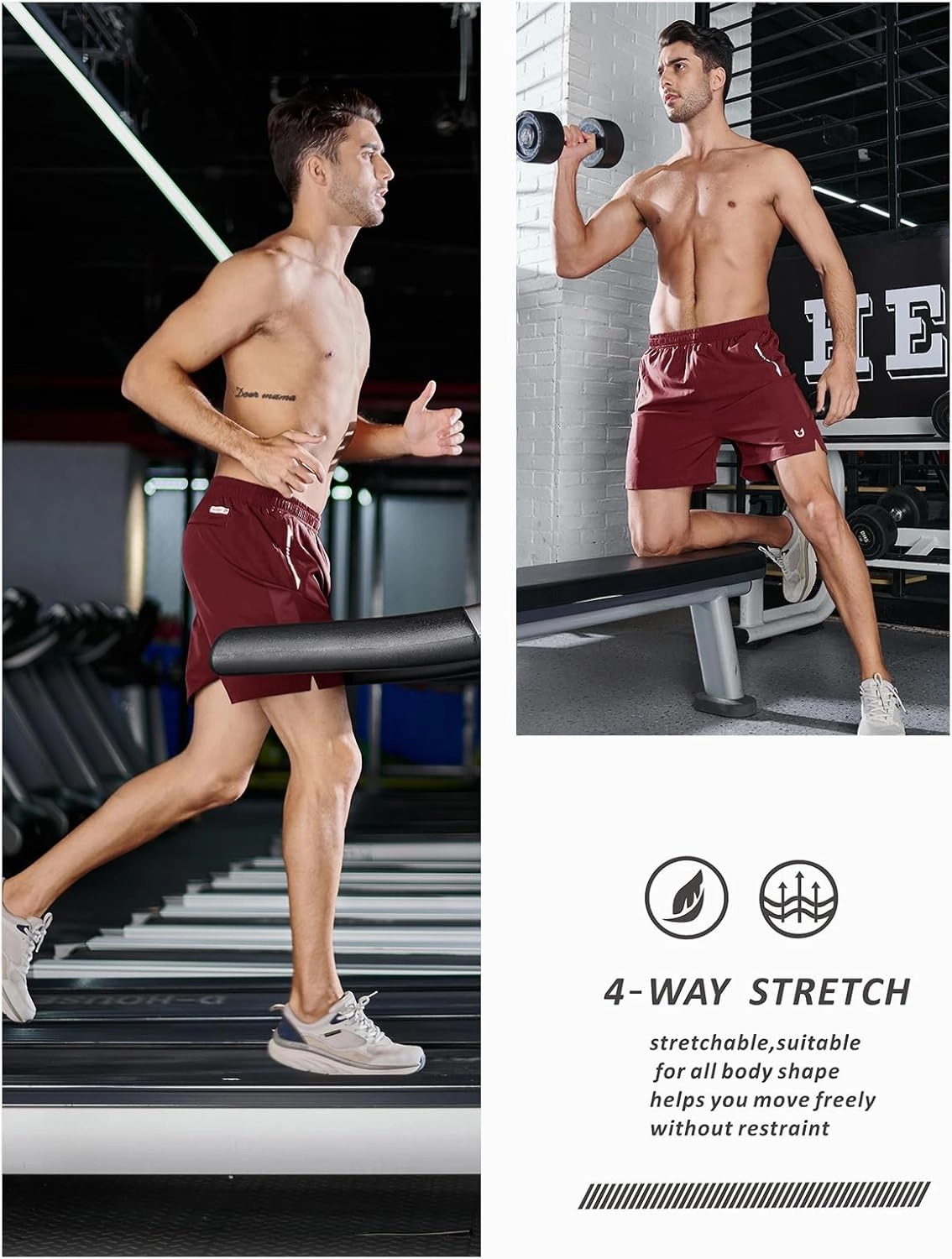 NORTHYARD Men's Running Athletic Shorts 5"/ 7"/ 9" Workout Gym Short Tennis Quick Dry Active Sport Hiking Basketball