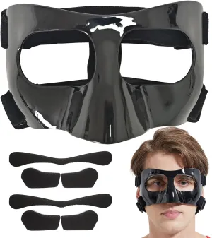 Nose Guard for Broken Nose Adjustable Basketball Baseball Softball Face Guards Face Shield Masks for Adults and Teenagers Sports Training Nose Guard Protects Nose and Face from Injury