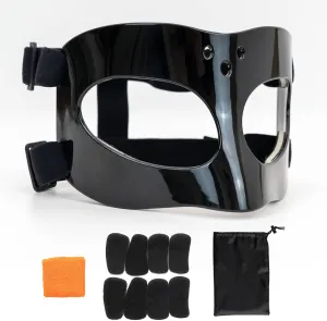 Nose Mask Nose Guard for Softball Basketball Face Mask Nose Protector Mask Nose Guard for Broken Nose Black Clear Face Mask Nose Mask for Nose Protect for Youth Teenagers Men Women