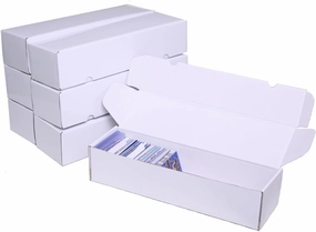 NUMINA 7 Pack 900 Card Storage Box Organizer for Trading Cards Collection, Sports Game Ball Playing Trading Cardboard Card Organizer Box with Adjustable Dividers