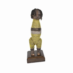 Nyamwezi Beaded Doll on Custom Base Tanzania