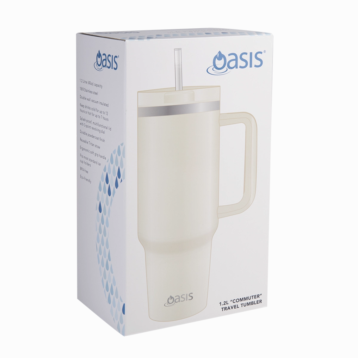 Oasis Commuter Travel Tumbler S/S Double Wall Insulated 1.2L - Alabaster