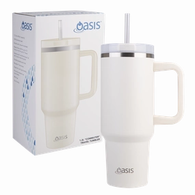 Oasis Commuter Travel Tumbler S/S Double Wall Insulated 1.2L - Alabaster