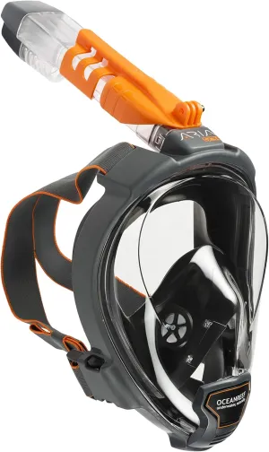 OCEAN REEF - Aria QR   Quick Release Snorkeling Mask - Full Face Snorkeling Mask - 180 Degree Underwater Vision - 8 Colours and 4 Sizes