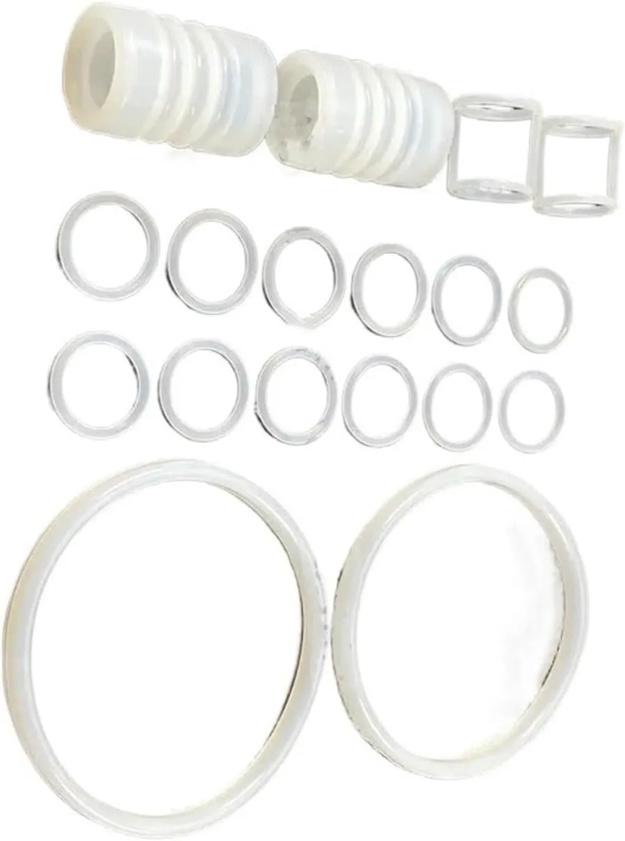 One Bag 18 Pieces Sealing Rings Tubes Parts Silicone Circle Gaskets Accessories Replacement,Compatible for BQL818T Soft Ice Cream Machines Kitchen Appliance Accessories