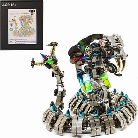 OYDL 3D Metal Puzzle Model Kit for Adult, 1000 PCS Mechanical Cobra Snake Model Toys, 3D Jigsaw Puzzle Handmade Crafts Desk Ornament DIY Assembly Kits